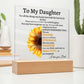 To My Daughter Acrylic Plaque Gift from Dad,Keepsake, Graduation Presents for Daughters, Daughter Birthday Gift from Dad, Christmas Gift - iheartgiftcart