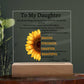 To My Daughter Acrylic Plaque Gift from Mom,Keepsake, Graduation Presents for Daughters, Daughter Birthday Gift from Mom, Christmas Gift for Daughter."Sunflower" Daughter - iheartgiftcart