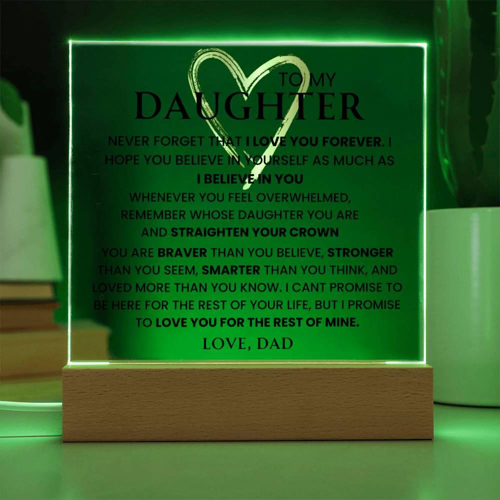 To My Daughter- Keepsake "Never Forget That I love You", Love Dad - iheartgiftcart