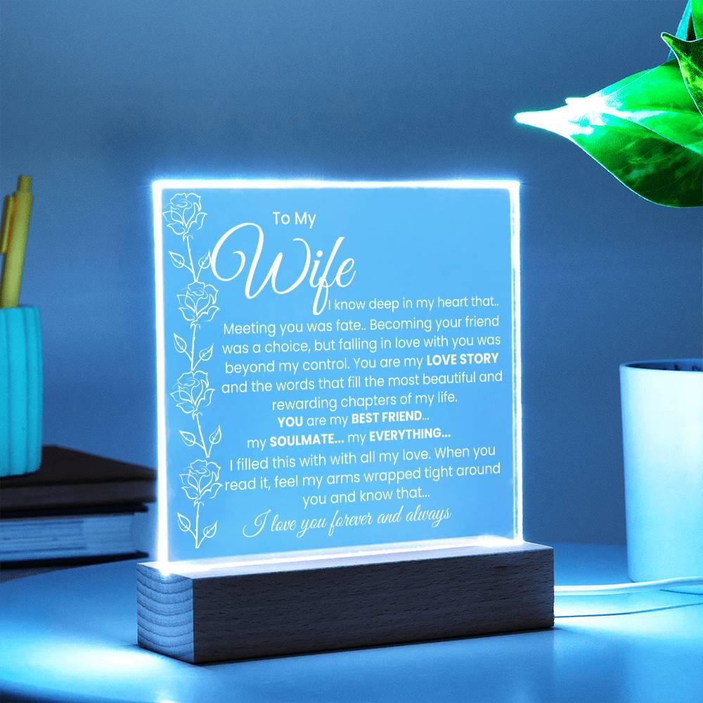 To My Wife My Best Friend Forever and Always- Acrylic Keepsake - iheartgiftcart