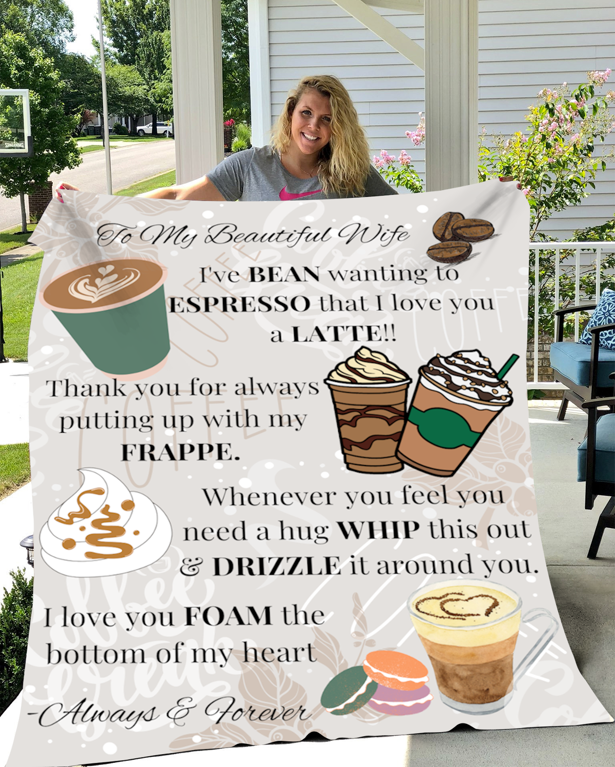 Wife Gift | Coffee Lovers Blanket| Humor Gift| Birthday Gift For Her| Funny Gift