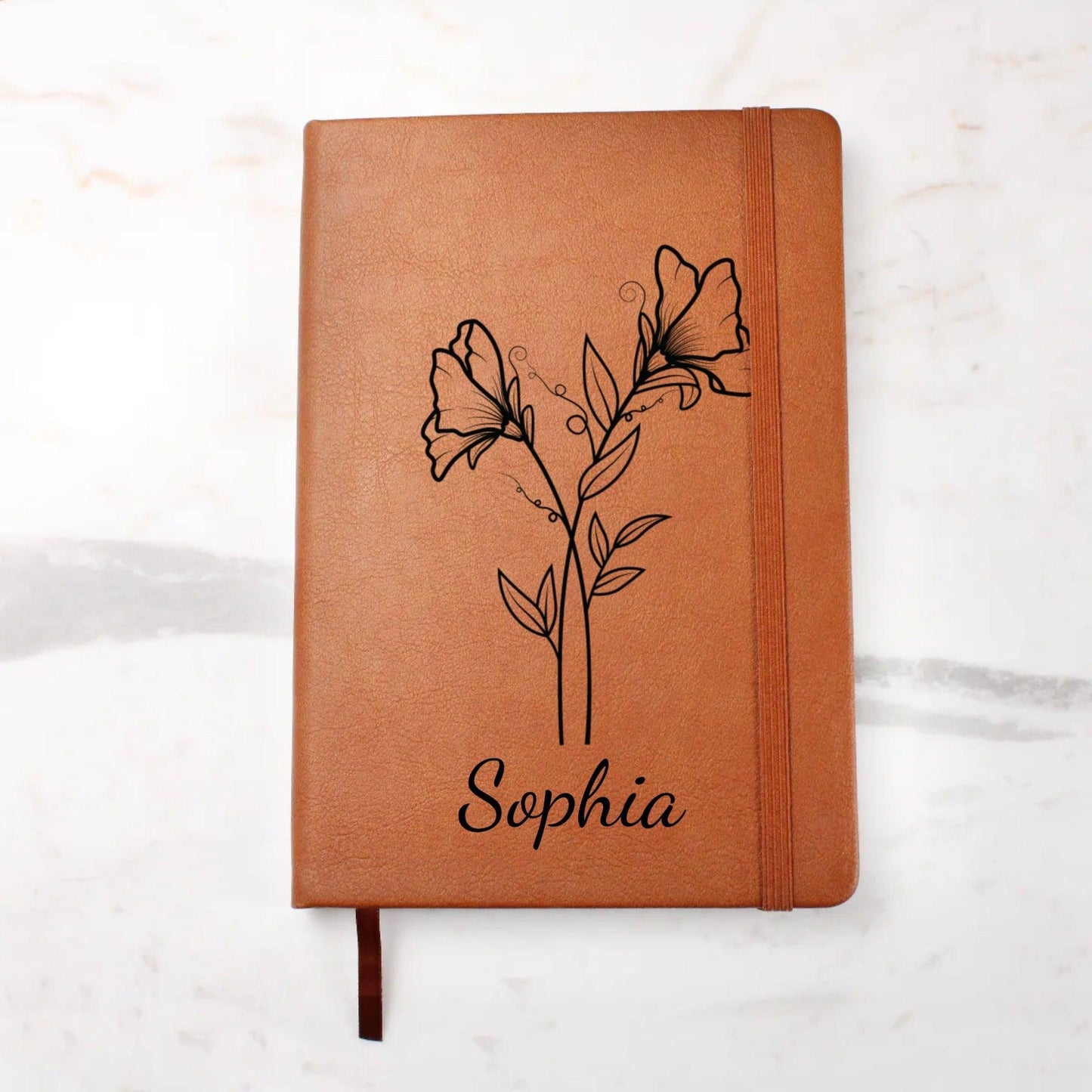 Birth Flower Personalized Name Journal| Prayer Journal| Personalized Notebook, Diary - iheartgiftcart